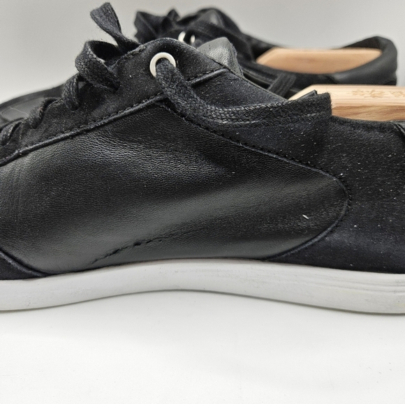 Cole Haan Grand.OS Men’s Size 10.5 B Black Leather Suede Low Top Casual Sneakers - Picture 4 of 10